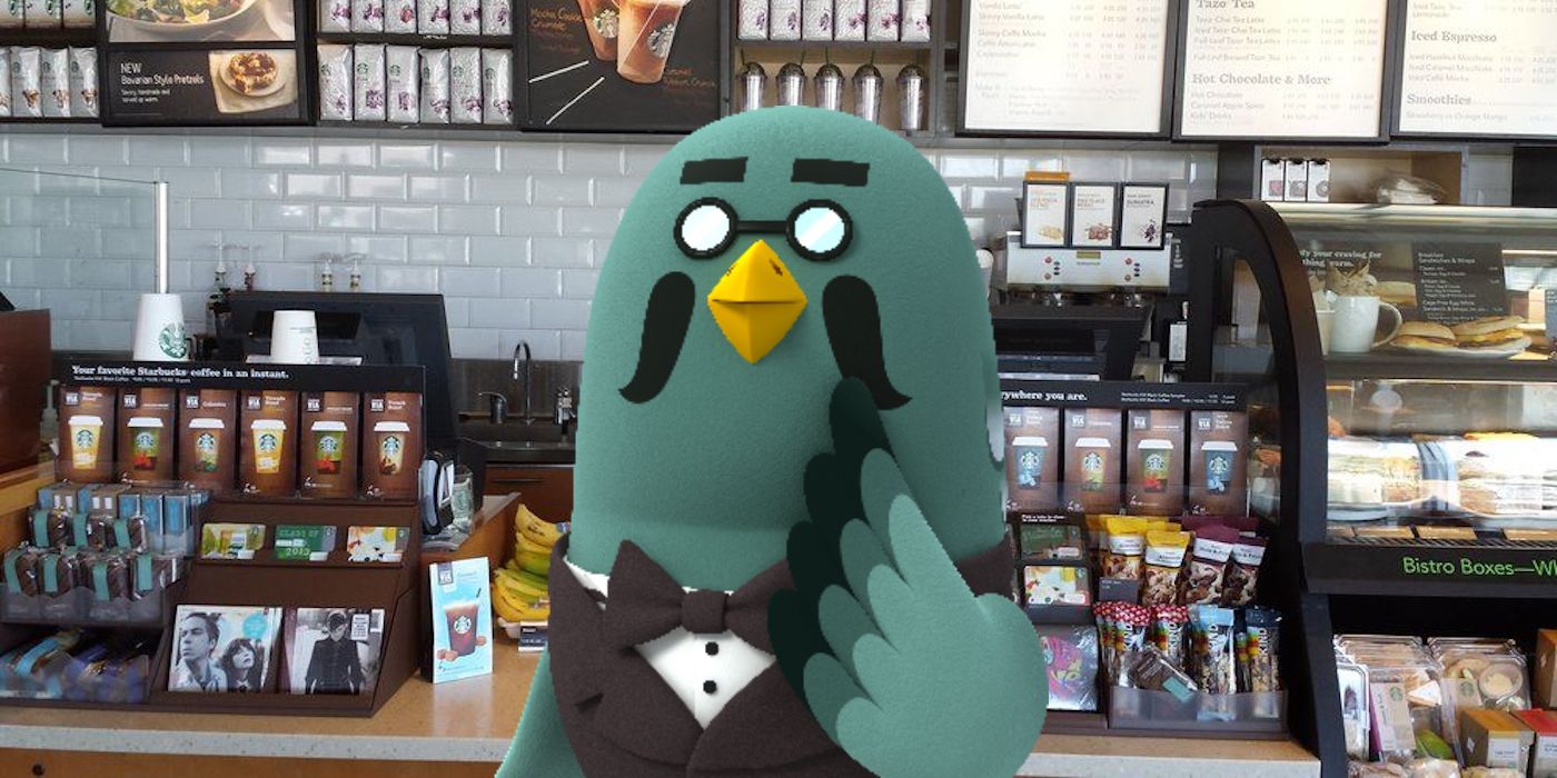 Brewster de Animal Crossing visto en un Starbucks de la vida real
