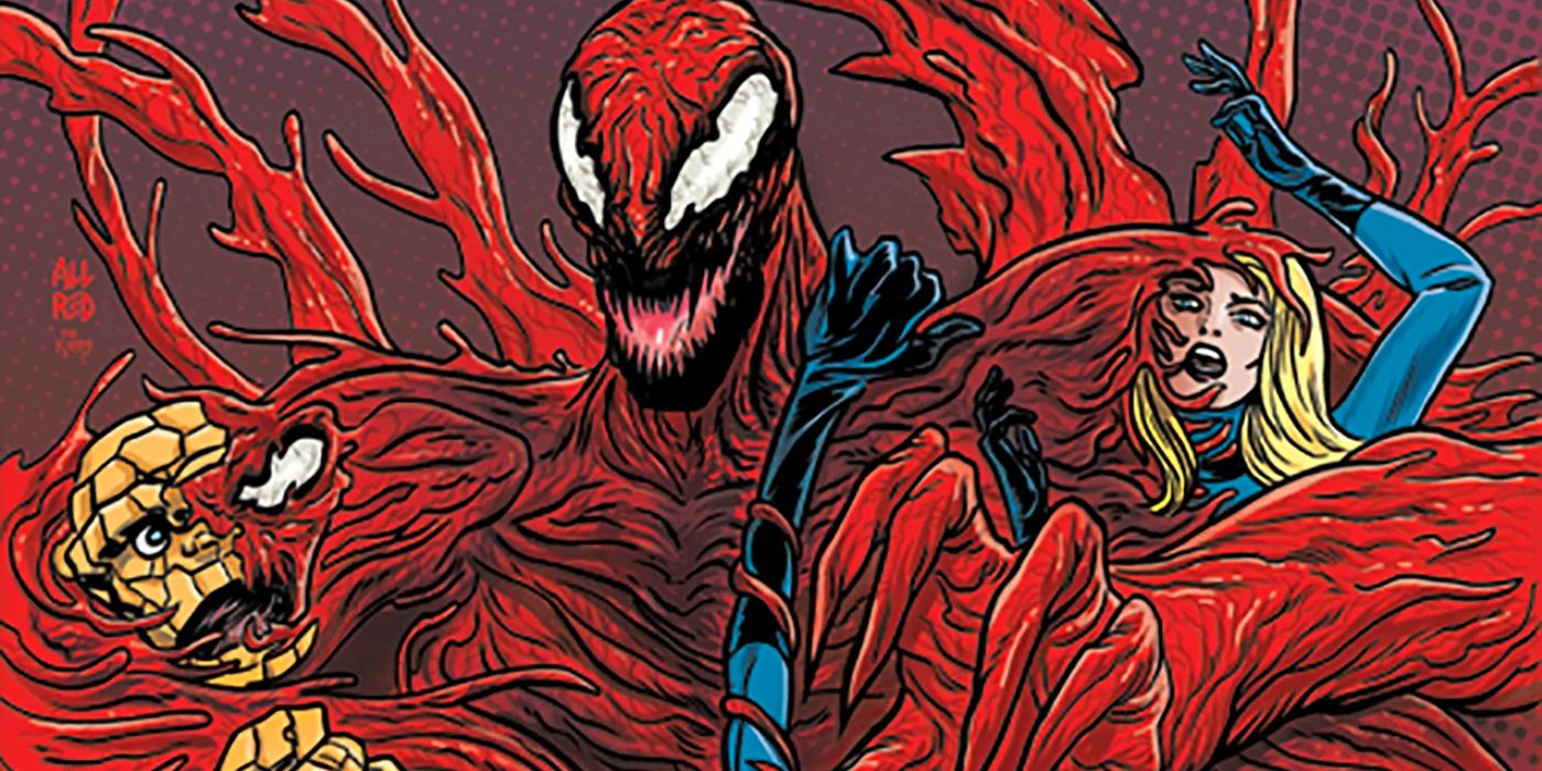 Carnage mata a los Cuatro Fantásticos en un arte de Marvel extrañamente hermoso