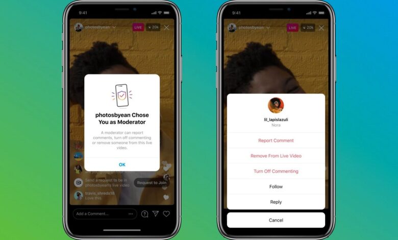 Cómo asignar un moderador en la transmisión en vivo de Instagram