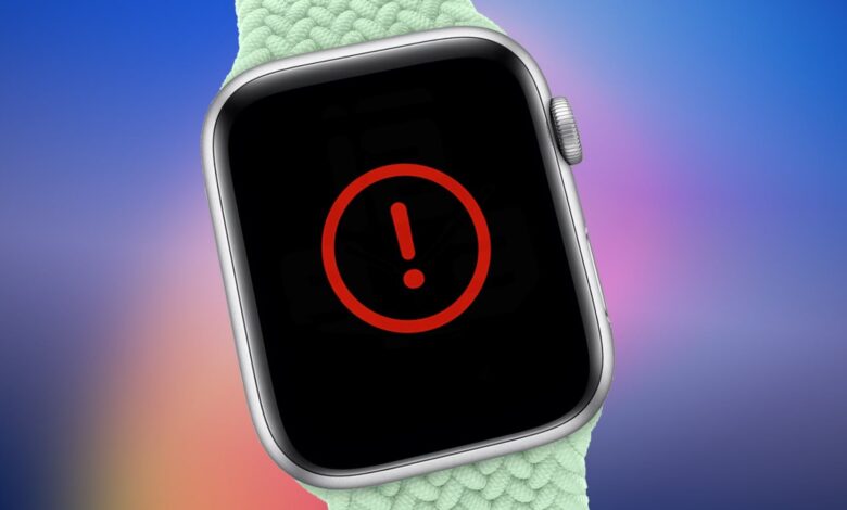 Cómo resolver un problema de actualización del punto de exclamación rojo de Apple Watch