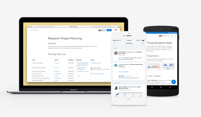Dropbox Paper obtiene vistas previas de documentos y algunas otras pequeñas actualizaciones
