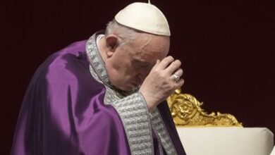 El papa Francisco, este viernes en la basílica de San Pedro.