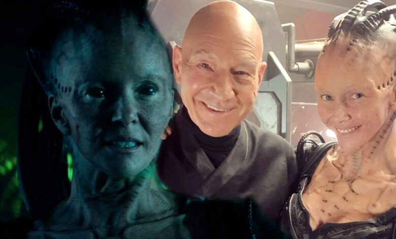 El actor de Star Trek Borg Queen comparte una linda foto de BTS con Patrick Stewart