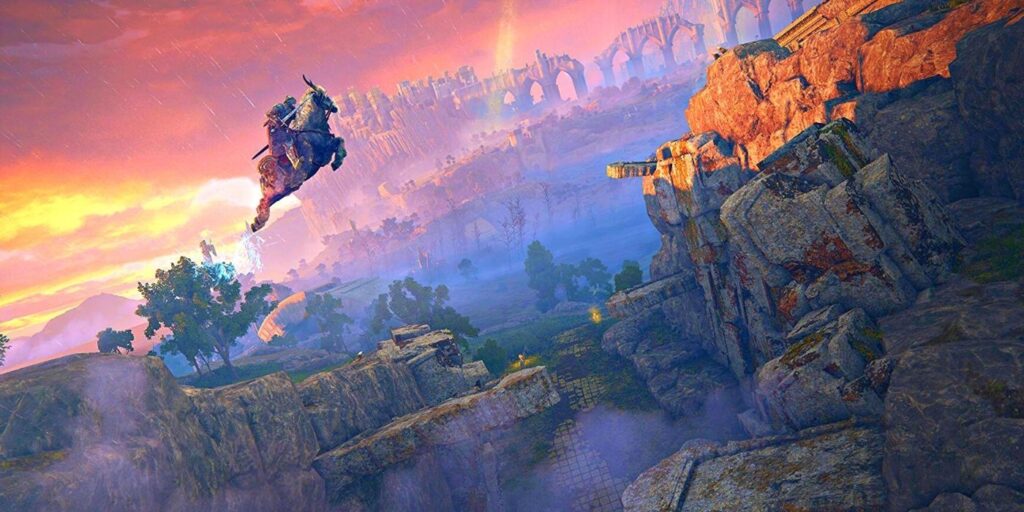 El arte del arma Sword Dance de Elden Ring permite a los jugadores saltar sobre enormes brechas