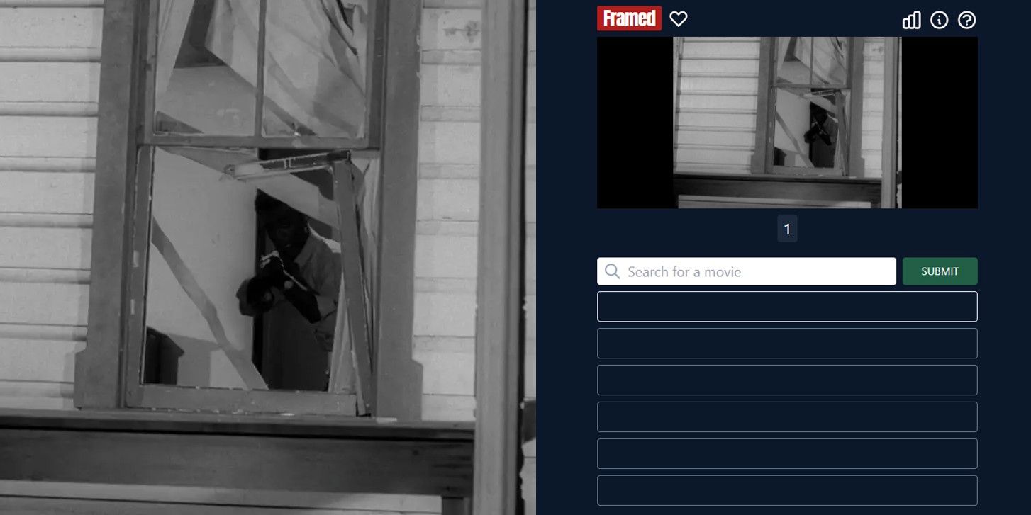 El clon de película de Wordle Framed usa imágenes fijas para probar el conocimiento del cine