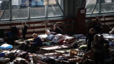 El centro de acogida de refugiados en Hrubieszow (Polonia) en el que recalaron Alex y Maria, este jueves.