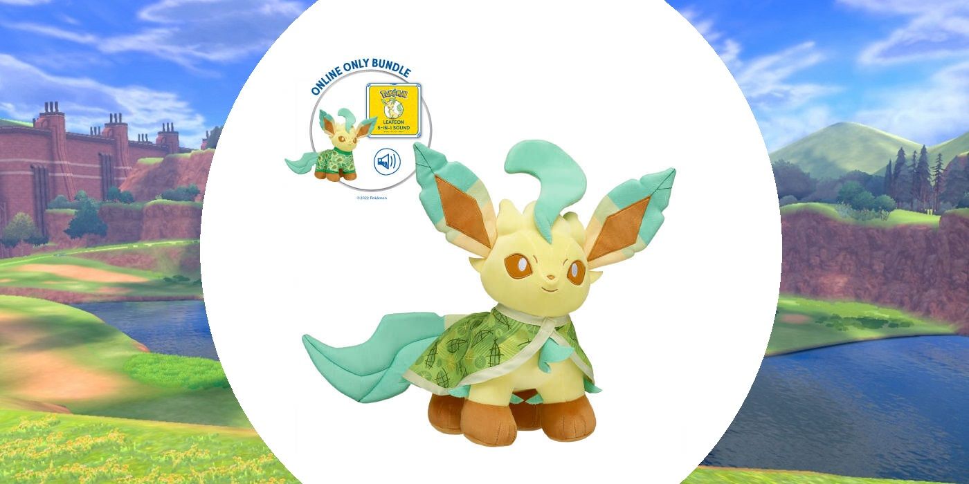 El nuevo peluche Pokémon Leafeon de Build-a-Bear celebra su tipo hierba