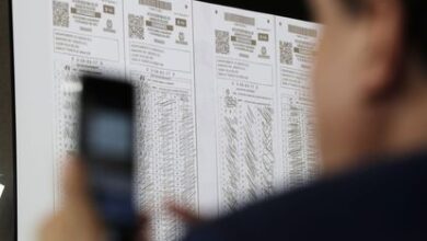 Detalle de uno de los formularios de votación de las legislativas de Colombia.