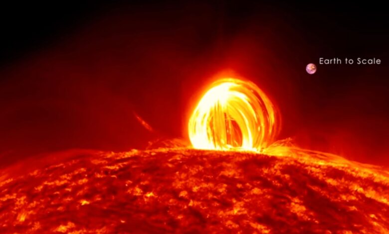 El video de la lluvia de plasma del sol es hermoso y aterrador