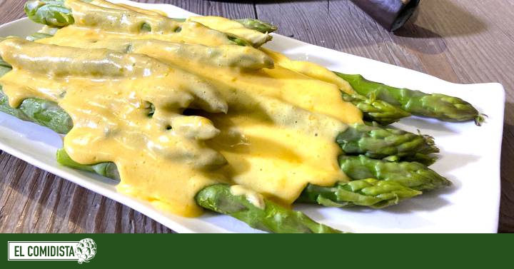 Espárragos con salsa holandesa en la cocina del Palacio Real