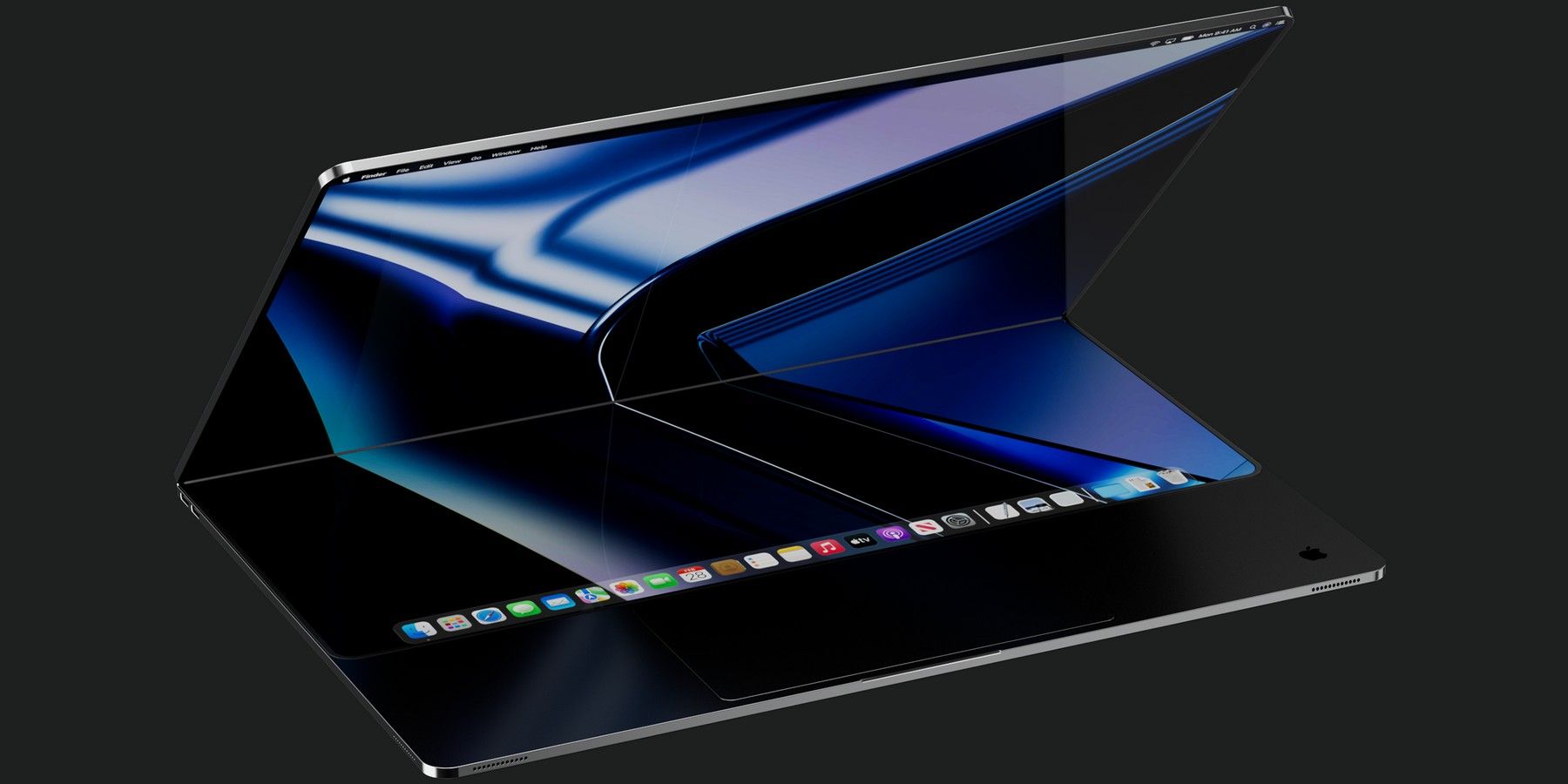 Este impresionante concepto muestra cómo podría ser una MacBook plegable