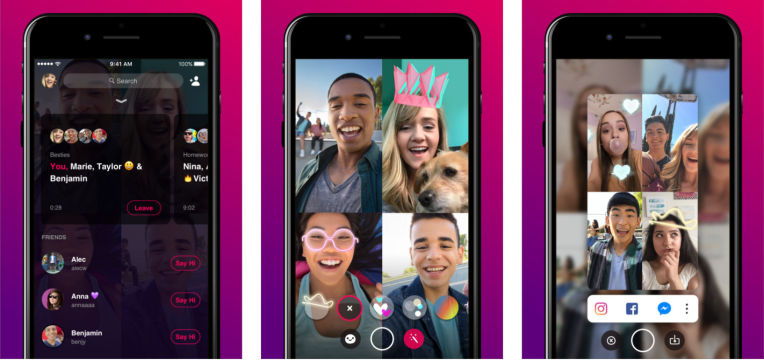 Facebook prueba el chat de video grupal Bonfire como aplicación y en Messenger