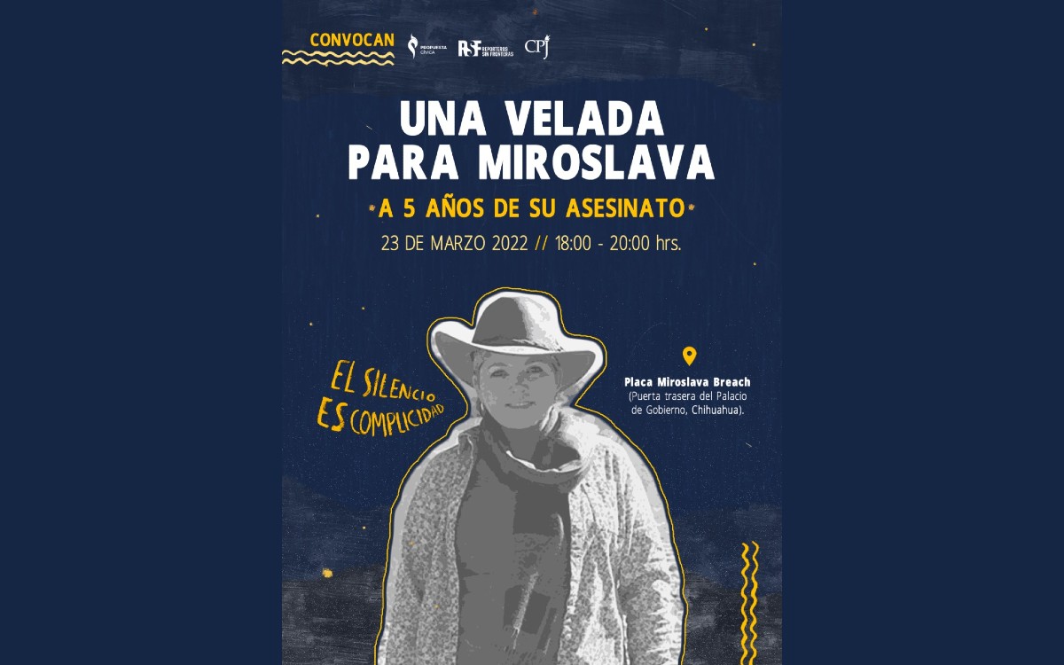 Familiares y periodistas convocan a ‘Una Velada para Miroslava’