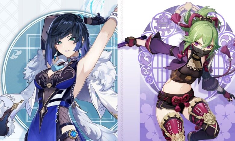 Genshin Impact revela oficialmente los nuevos personajes Yelan y Kuki Shinobu