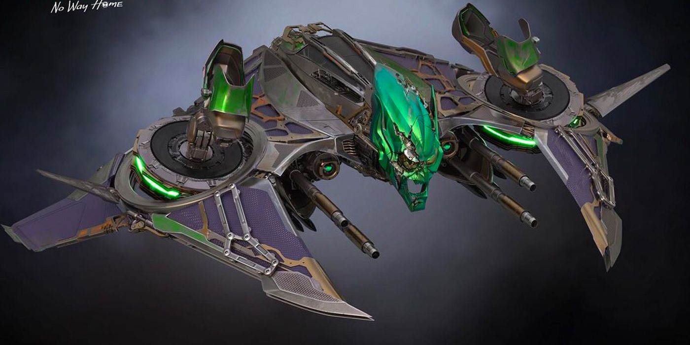 Green Goblin Glider con Stark Tech revelado en arte conceptual de No Way Home