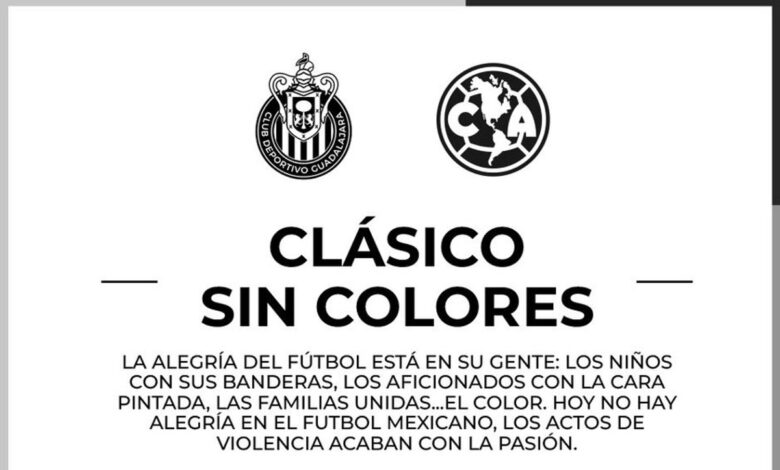 Invitan Chivas y Águilas a vivir un Clásico sin colores en el Estadio Akron | Tuit
