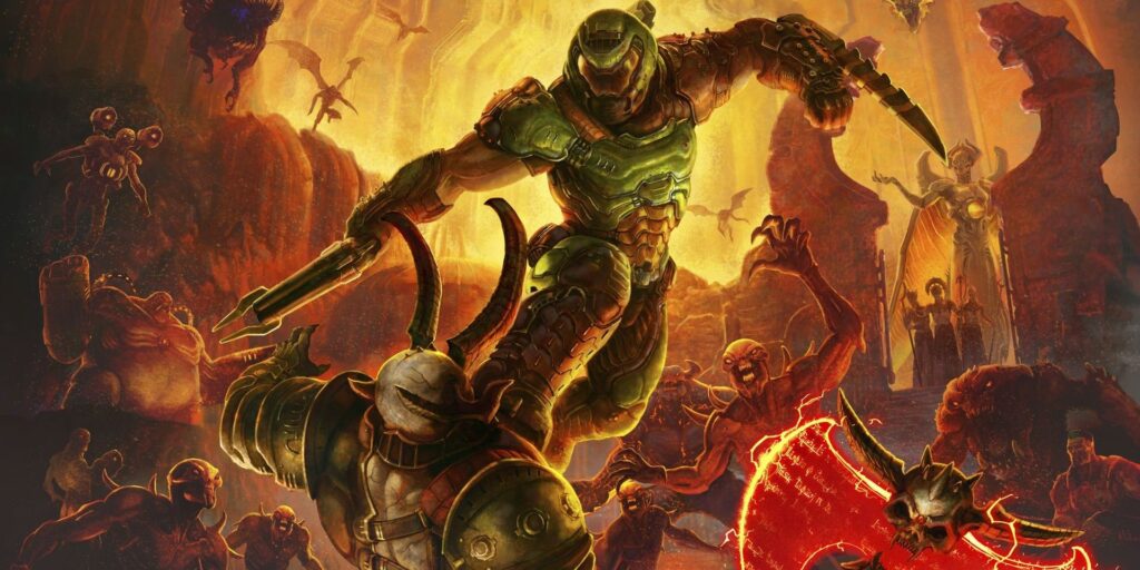 Juego de sujetalibros coleccionables DOOM Eternal de Dark Horse (exclusivo)
