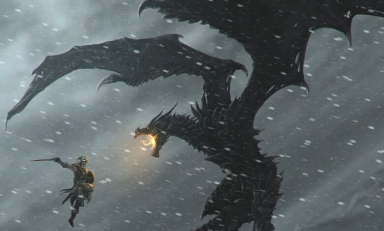 La batalla del jugador de Skyrim con el dragón parece convertirlo en una vaca