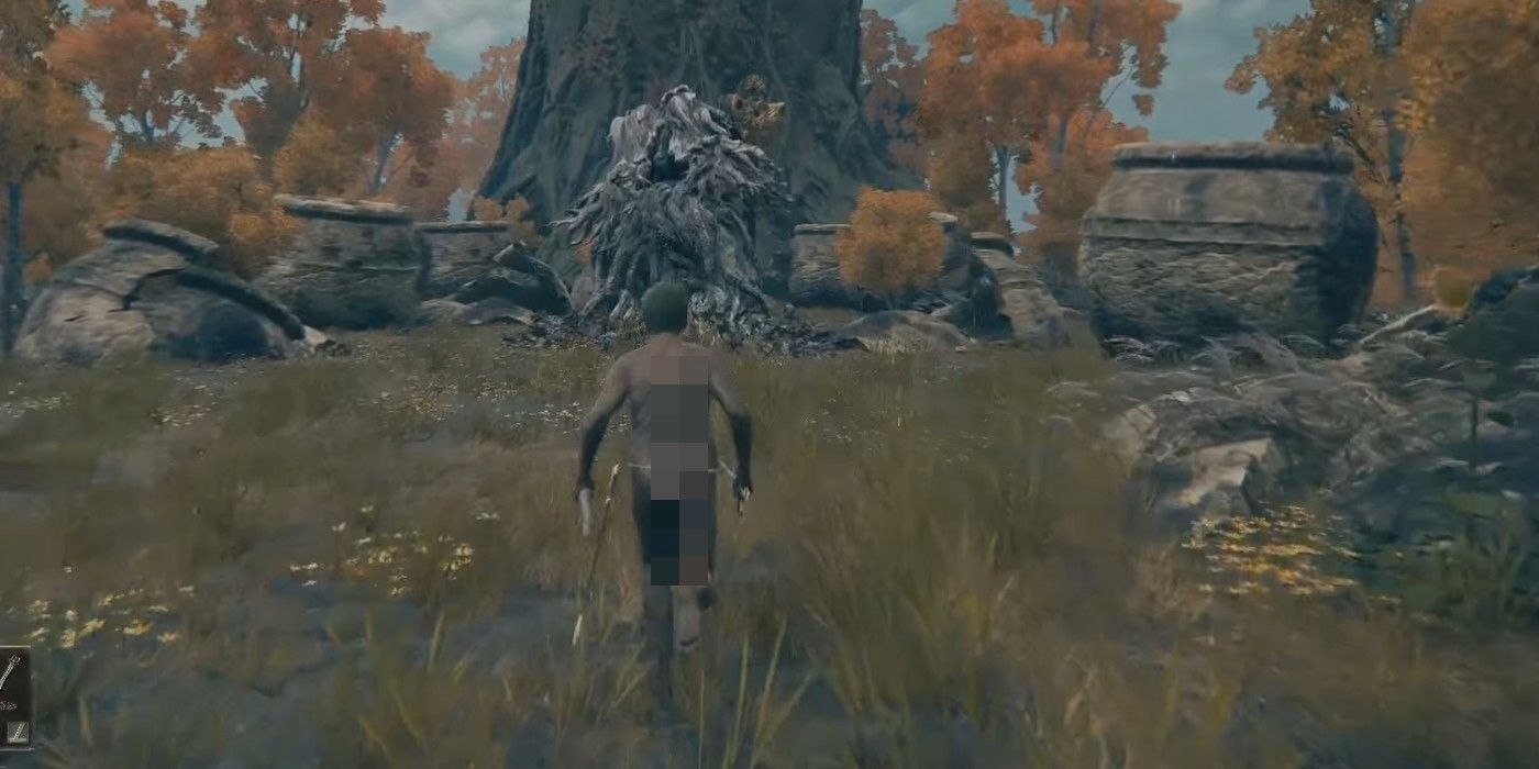 La construcción del cañón de cristal de Elden Ring requiere que el jugador esté completamente desnudo