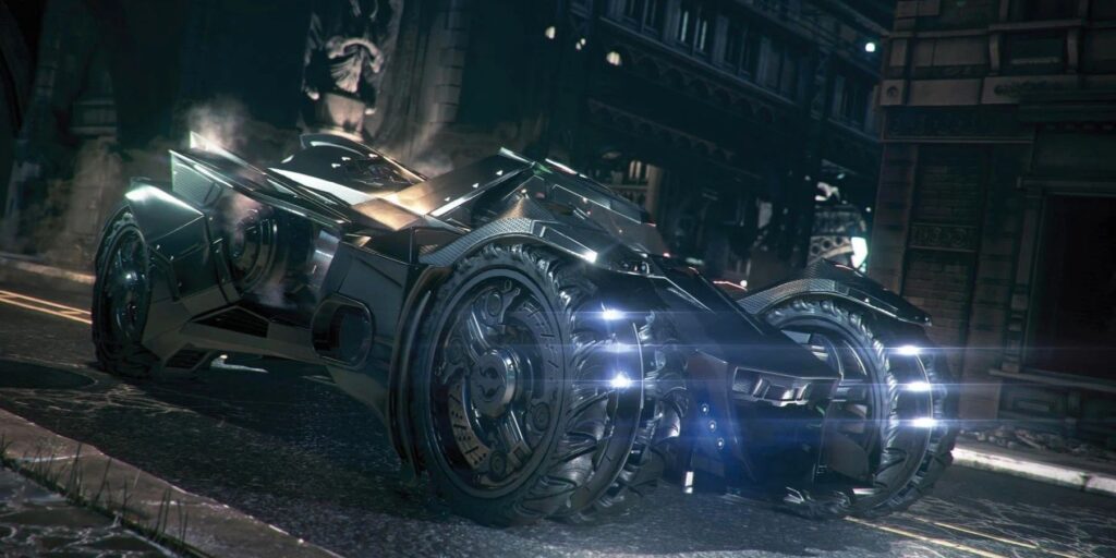 La escena de persecución del batimóvil de Batman se recrea en Batman: Arkham Night