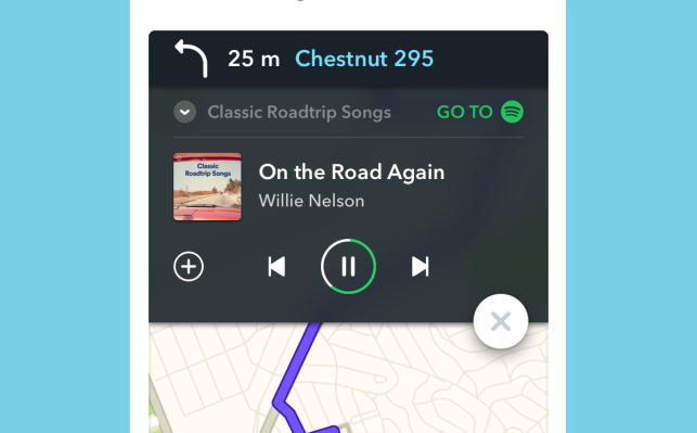 La integración de Waze y Spotify llega a iOS