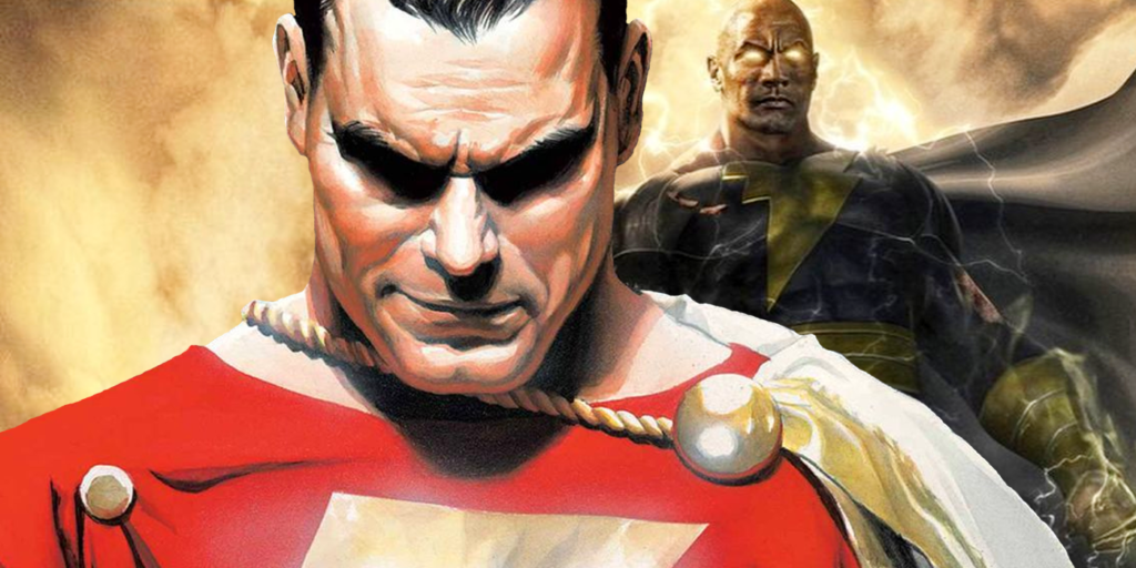 La primera pelea de Black Adam y Shazam es hilarantemente oscura para los estándares modernos