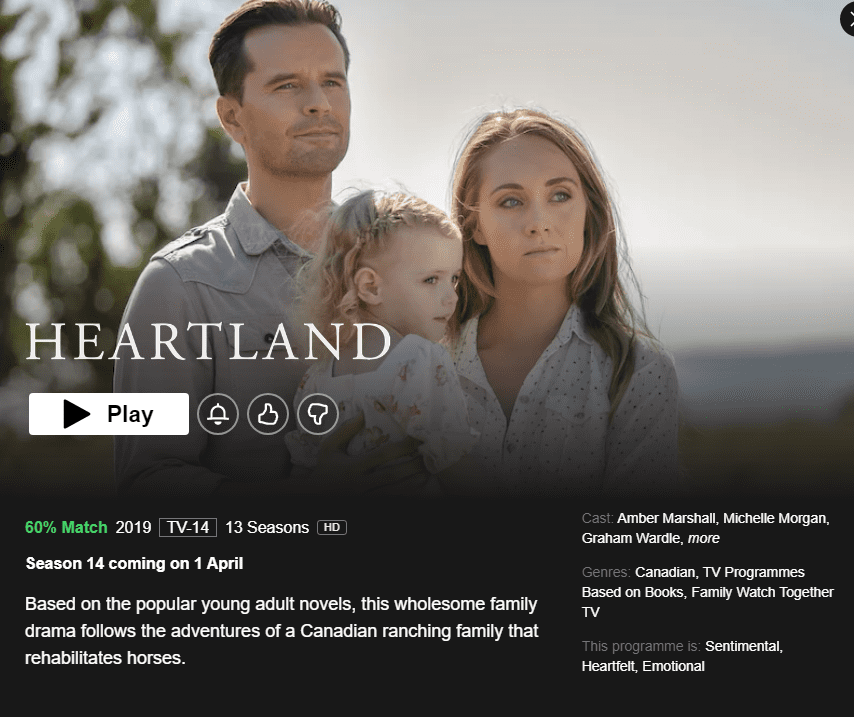 netflix us temporada 14 heartland fecha de lanzamiento