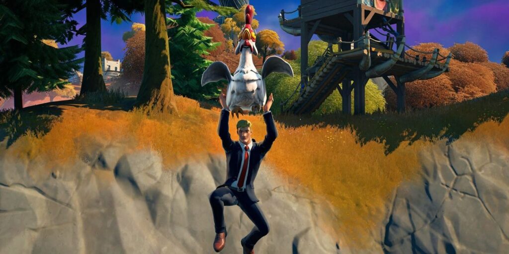 Las telarañas y los pollos de Fortnite crean un ataque aéreo sigiloso