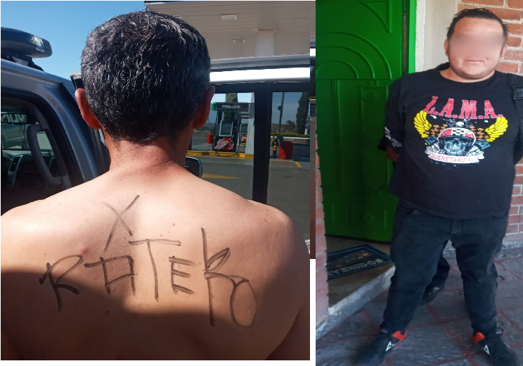 Le dan “levantón”, lo golpean, desnudan y le pintan la palabra “ratero” en su espalda, en Huimilpan