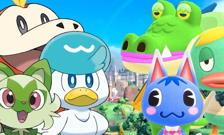 Los Pokémon iniciales de Pokémon Escarlata y Violeta se ven adorables como aldeanos de ACNH