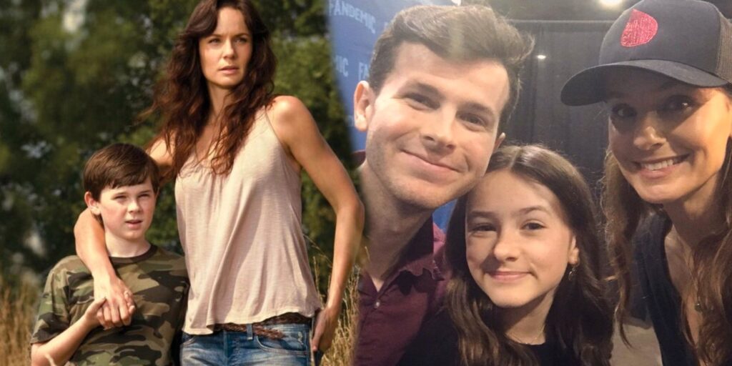 Los actores Carl, Judith y Lori de Walking Dead se unen en la imagen de la familia Grimes