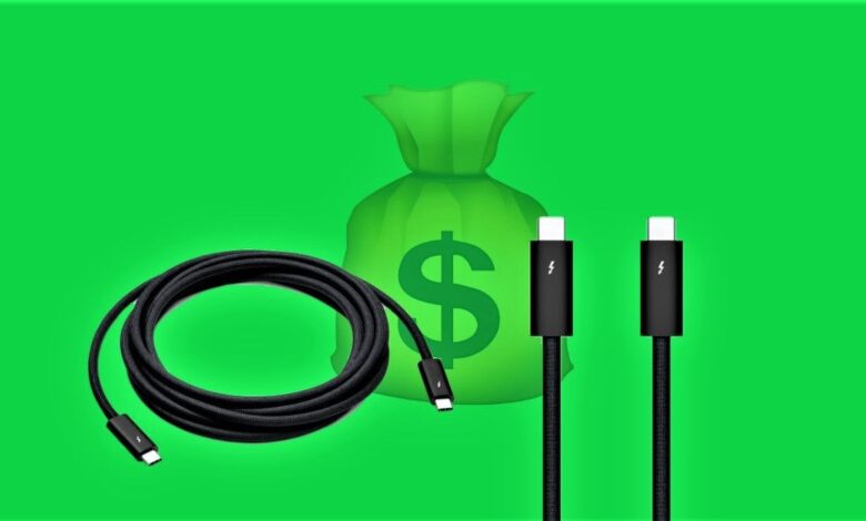 Los nuevos cables Thunderbolt 4 Pro de Apple no son baratos