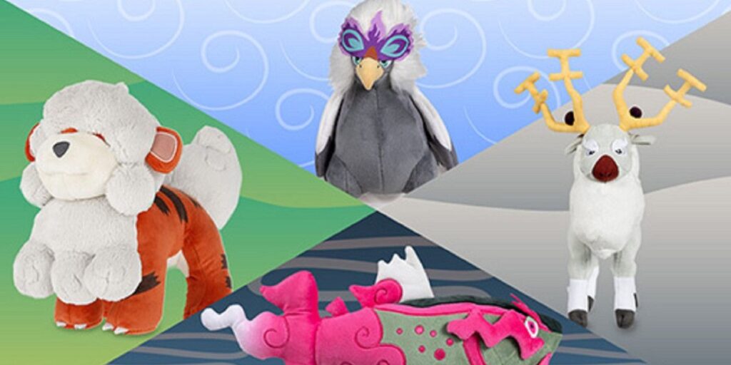 Los peluches con forma de Hisuian ya están disponibles en la tienda del Centro Pokémon