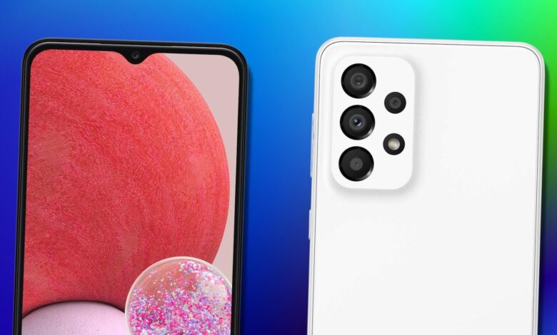 Los renders de Samsung Galaxy A13 y A33 se filtraron, pero se ven iguales