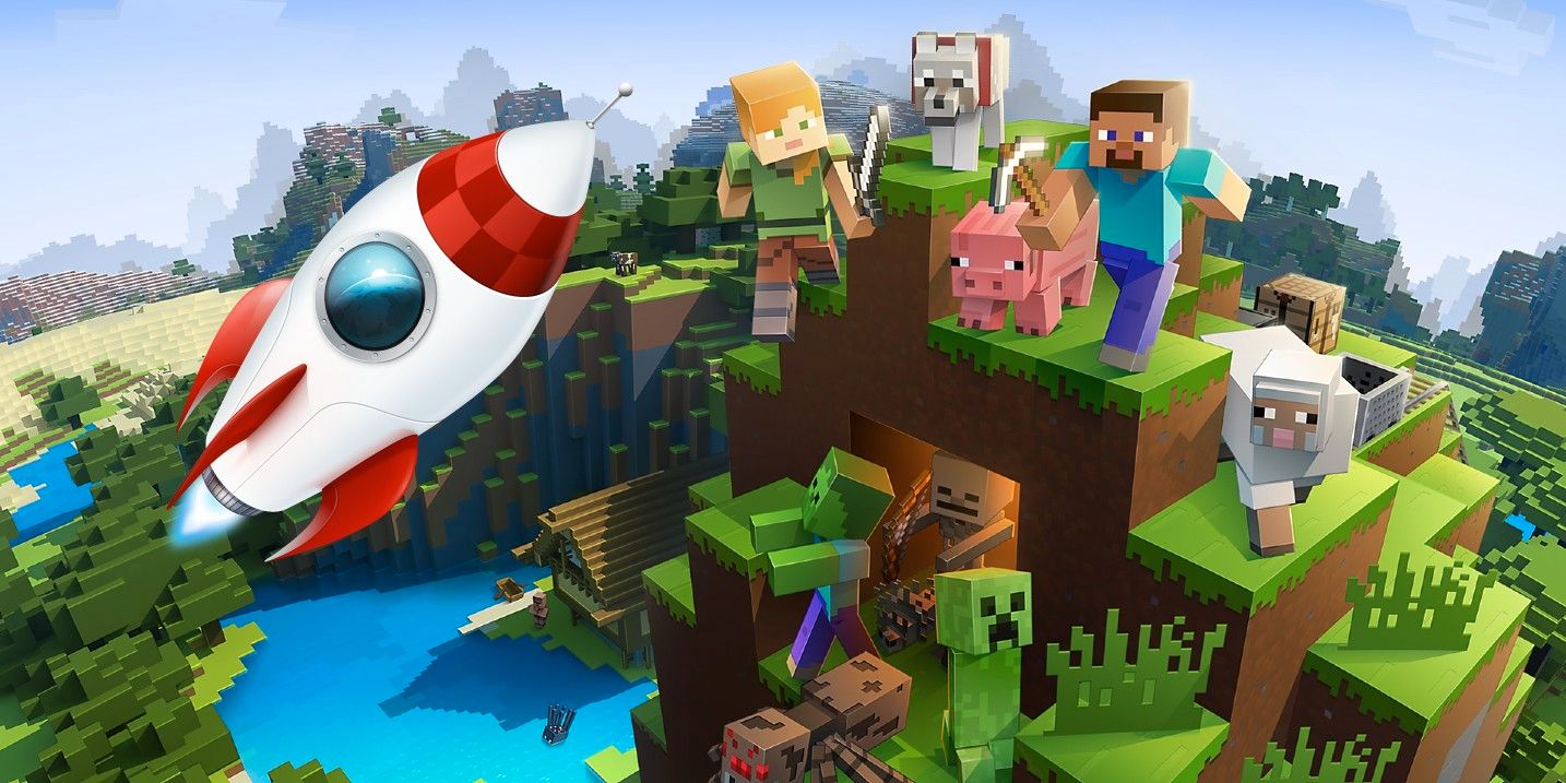 Minecraft Rocket Ship Build utiliza una ilusión inteligente para viajar al espacio