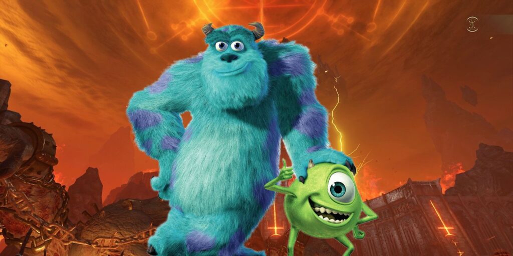 Monsters Inc se encuentra con DOOM en un meme hilarantemente demoníaco