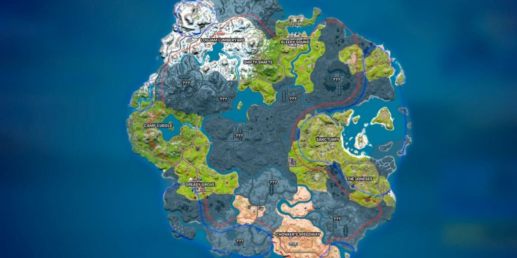 Qué significan las líneas azules y rojas en el mapa de Fortnite