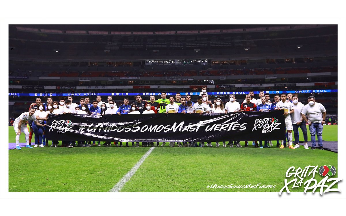 Realizan Cruz Azul y Pumas el protocolo GritaXLaPaz | Video