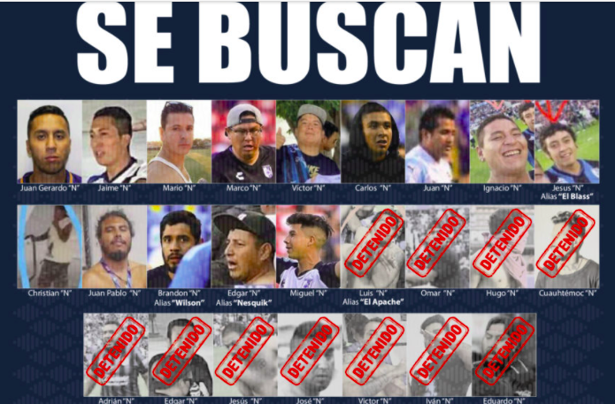 SE BUSCAN; Identifican al resto de provocadores de violencia en El Corregidora, los busca policía