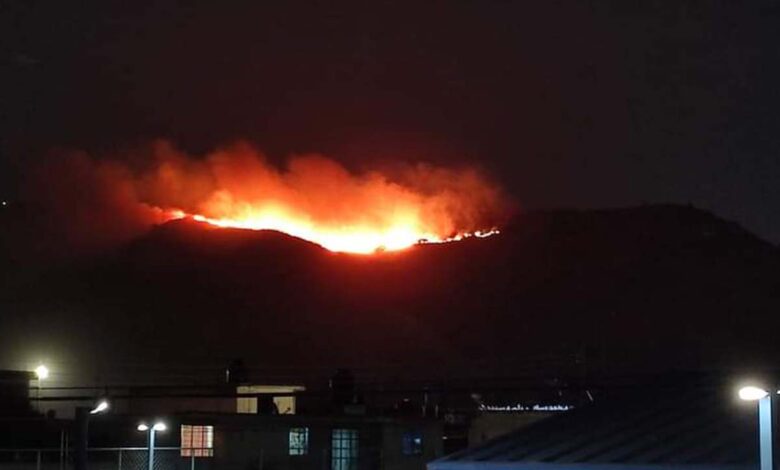 Sofocan incendio en el Cerro del Elefante en Ixtapaluca, Estado de México