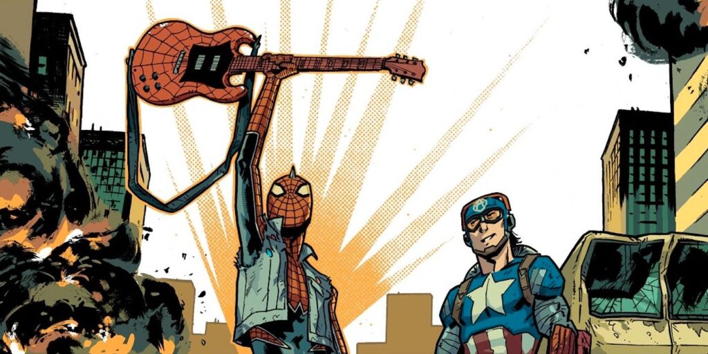 Spider-Punk y su banda se lo pegan al hombre con Rock N' Roll