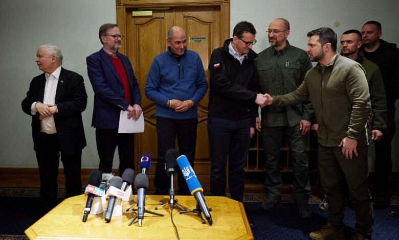 Tres líderes europeos viajaron a Kiev para dar su apoyo a Zelensky