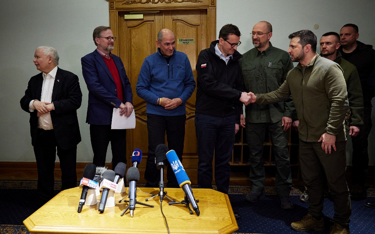 Tres líderes europeos viajaron a Kiev para dar su apoyo a Zelensky