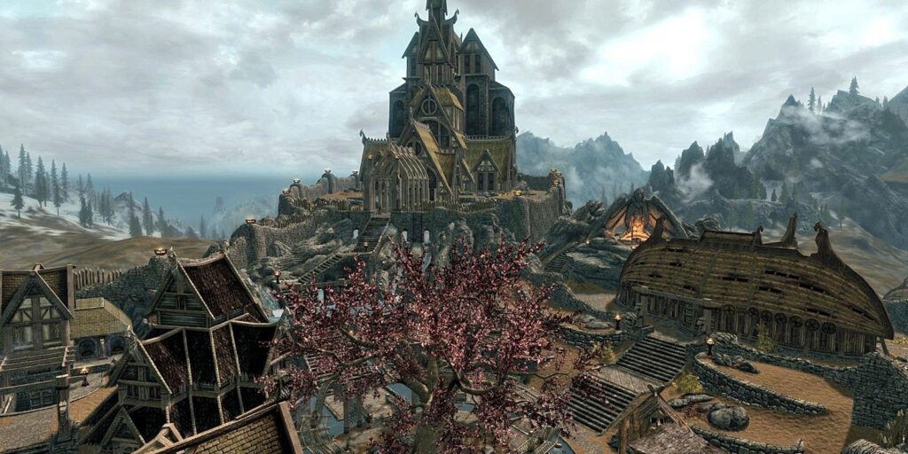 Whiterun de Skyrim reconstruido en Los Sims es fantásticamente preciso