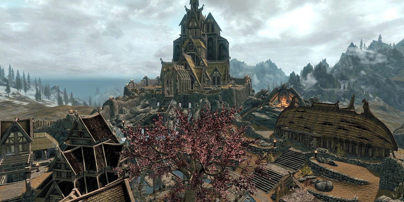 Whiterun de Skyrim reconstruido en Los Sims es fantásticamente preciso