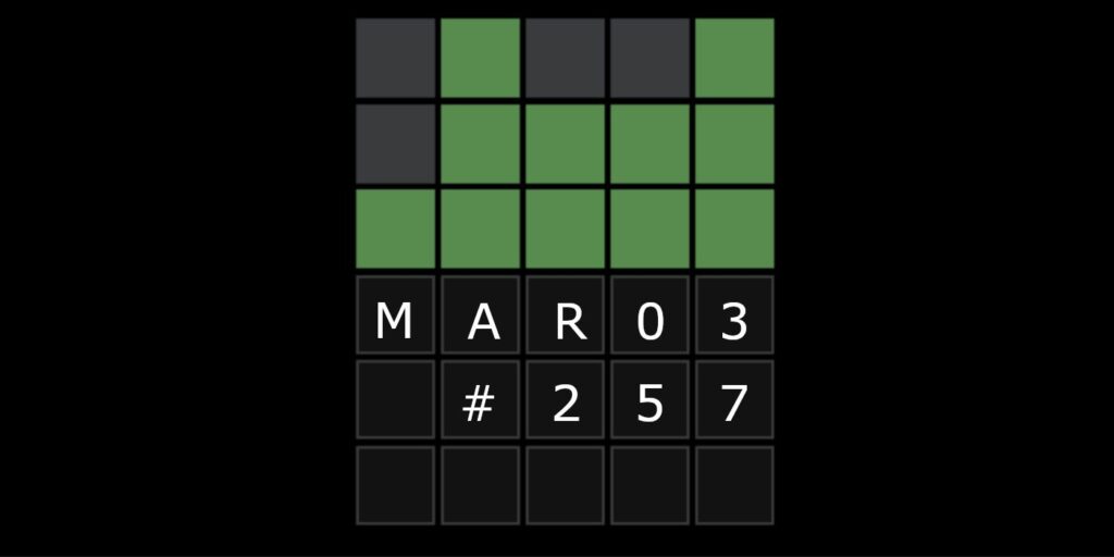 Wordle 257: 3 de marzo de 2022 Respuesta