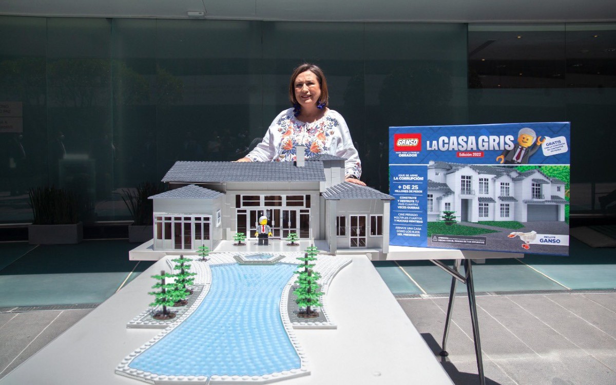 Xóchitl Gálvez presenta la ‘casa gris’ de juguete; José Ramón la quiere comprar | Videos
