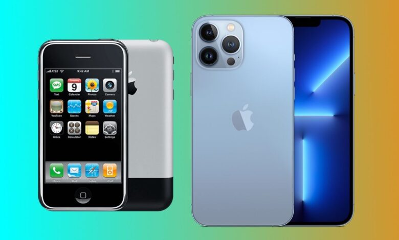 iPhone 13 vs. iPhone 1: cómo ha cambiado el iPhone desde 2007