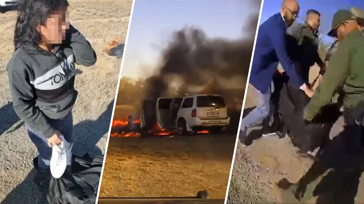rescatan a migrante atrapada en mochila dentro de camioneta en llamas