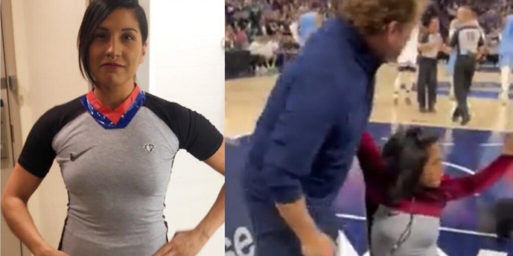 ¡Nueva protesta en Minnesota! Una activista se sentó justo detrás del dueño del equipo